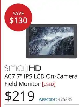 Vistek AC7 7 IPS LCD On-Camera Field Monitor offer