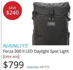 Vistek Nanlite Forza 300 II LED Daylight Spot Light [OPEN BOX] offer