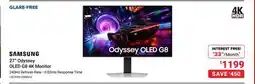 Visions Electronics 27 Odyssey OLED G8 4K Monitor offer