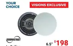 Visions Electronics In-Ceiling 6.5 Speakers offer