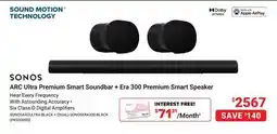 Visions Electronics Sonos ARC Ultra Premium Smart Soundbar + Era 300 Premium Smart Speaker offer
