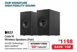Visions Electronics KEF Coda W Wireless Speakers (Pair) offer