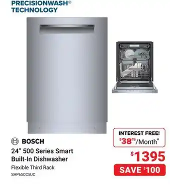 Visions Electronics Bosch 24 500 Series Smart Built-In Dishwasher offer