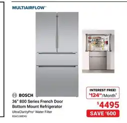 Visions Electronics Bosch 36 800 Series French Door Bottom Mount Refrigerator offer