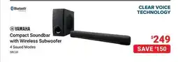 Visions Electronics YAMAHA Compact Soundbar with Wireless Subwoofer offer