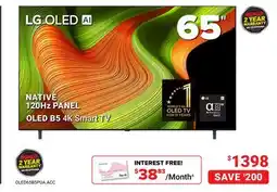 Visions Electronics LG 65 OLED B5 4K Smart TV offer