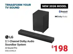 Visions Electronics 2.1-Channel Dolby Audio Soundbar System offer