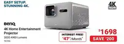 Visions Electronics BenQ 4K Home Entertainment Projector offer