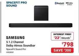 Visions Electronics Samsung 5.1.2 Channel Dolby Atmos Soundbar offer