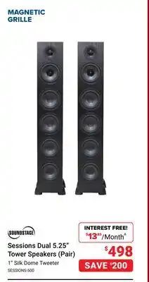 Visions Electronics Soundstage Sessions Dual 5.25 Tower Speakers (Pair) offer