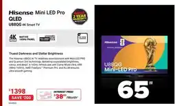 Visions Electronics Hisense 65 Mini LED Pro U88QG 4K Smart TV offer