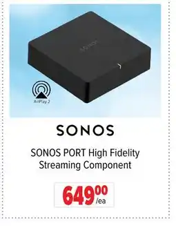 2001 Audio Video SONOS PORT High Fidelity Streaming Component offer