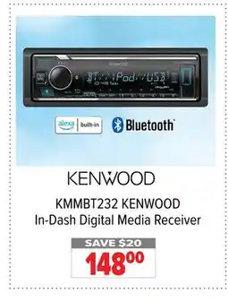 2001 Audio Video KMMBT232 KENWOOD In-Dash Digital Media Receiver offer
