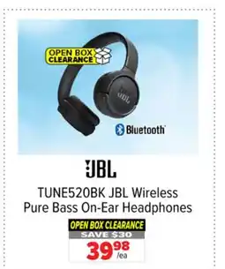 2001 Audio Video TUNE520BK JBL Wireless Pure Bass On-Ear Headphones offer