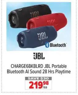 2001 Audio Video CHARGE6BKBLRD JBL Portable Bluetooth AI Sound 28 Hrs Playtime offer