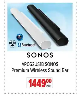 2001 Audio Video ARCG2US1B SONOS Premium Wireless Sound Bar offer
