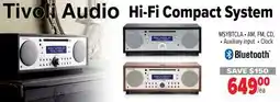 2001 Audio Video MSYBTCLA Tivoli Audio Hi-Fi Compact System offer