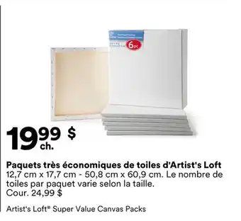 Michaels Paquets très économiques de toiles d'Artist's Loft offer