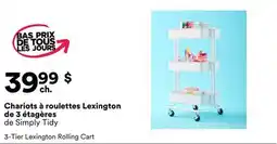 Michaels Chariots à roulettes Lexington de 3 étagères de Simply Tidy offer