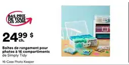 Michaels Boîtes de rangement pour photos à 16 compartiments de Simply Tidy offer