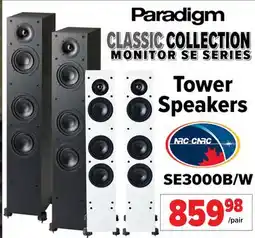 2001 Audio Video SE3000B/W Paradigm CLASSIC COLLECTION MONITOR SE SERIES offer