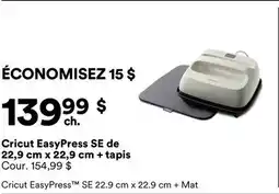 Michaels Cricut EasyPress SE de 22,9 cm x 22,9 cm + tapis offer