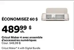 Michaels Cricut Maker 4 avec ensemble d'accessoires numériques offer