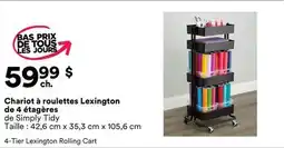 Michaels Chariot à roulettes Lexington de 4 étagères de Simply Tidy offer