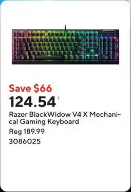 Staples Razer BlackWidow V4 X Mechanical Gaming Keyboard offer