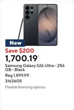 Staples Samsung Galaxy S26 Ultra - 256 GB - Black offer