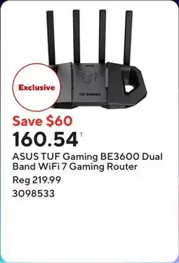 Staples ASUS TUF Gaming BE3600 Dual Band WiFi 7 Gaming Router offer