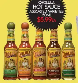 Fiesta Farms CHOLULA HOT SAUCE ASSORTED VARIETIES offer