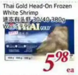Tone Tai Supermarket Thai Gold Head-On Frozen White Shrimp offer