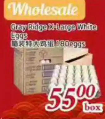 Tone Tai Supermarket Gray Ridge X-Large White Eggs offer