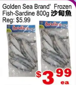 Yuan Ming Supermarket Golden Sea Brand' Frozen Fish-Sardine offer