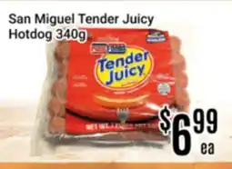 Nations Fresh Foods San Miguel Tender Juicy Hotdog offer