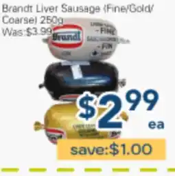 Oceans Fresh Food Market Brandt Liver Sausage (Fine/Gold/Coarse) offer