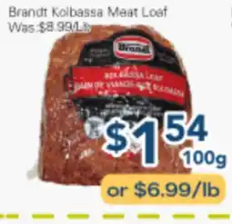 Oceans Fresh Food Market Brandt Kolbassa Meat Loaf offer