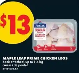 No Frills Maple leaf prime chicken legs offer