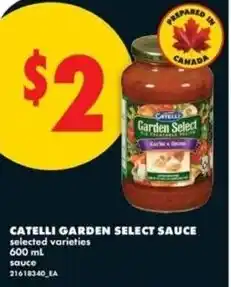 No Frills Catelli garden select sauce offer