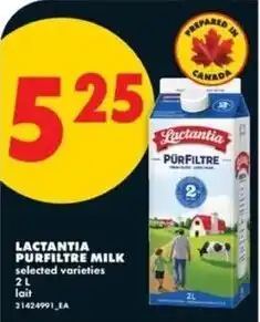 No Frills Lactantia purfiltre milk offer