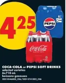 No Frills Coca-cola or pepsi soft drinks offer