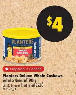 No Frills Planters Deluxe Whole Cashews offer