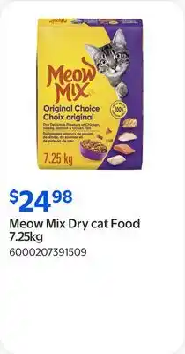 Walmart Meow Mix Dry cat Food offer