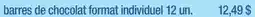 Wholesale Club BARRES DE CHOCOLAT FORMAT INDIVIDUEL, 12 UN offer