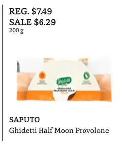 The Big Carrot SAPUTO Ghidetti Half Moon Provolone offer