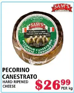 MVR Cash & Carry PECORINO CANESTRATO HARD RIPENED CHEESE offer