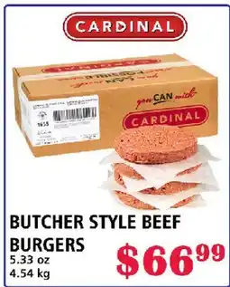MVR Cash & Carry BUTCHER STYLE BEEF BURGERS offer