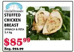 MVR Cash & Carry Glacial Treasure STUFFED CHICKEN BREAST SPINACH & FETA offer