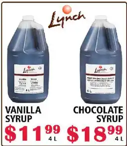 MVR Cash & Carry VANILLA SYRUP, CHOCOLATE SYRUP offer